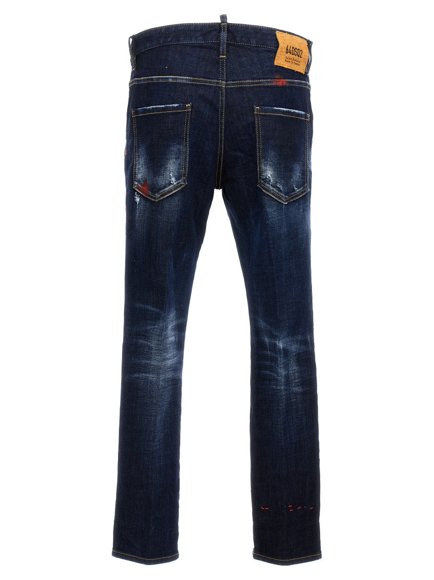 Blue Tapered Mid Rise Jeans 2