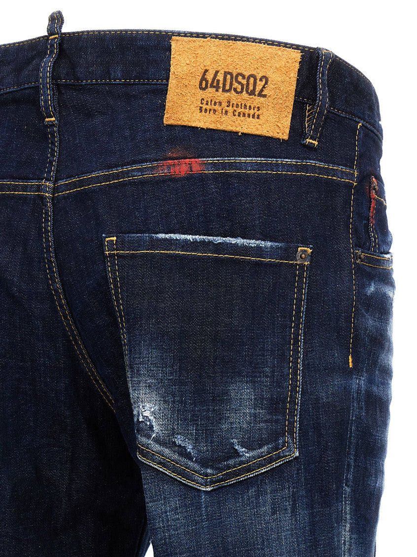 Blue Tapered Mid Rise Jeans 4