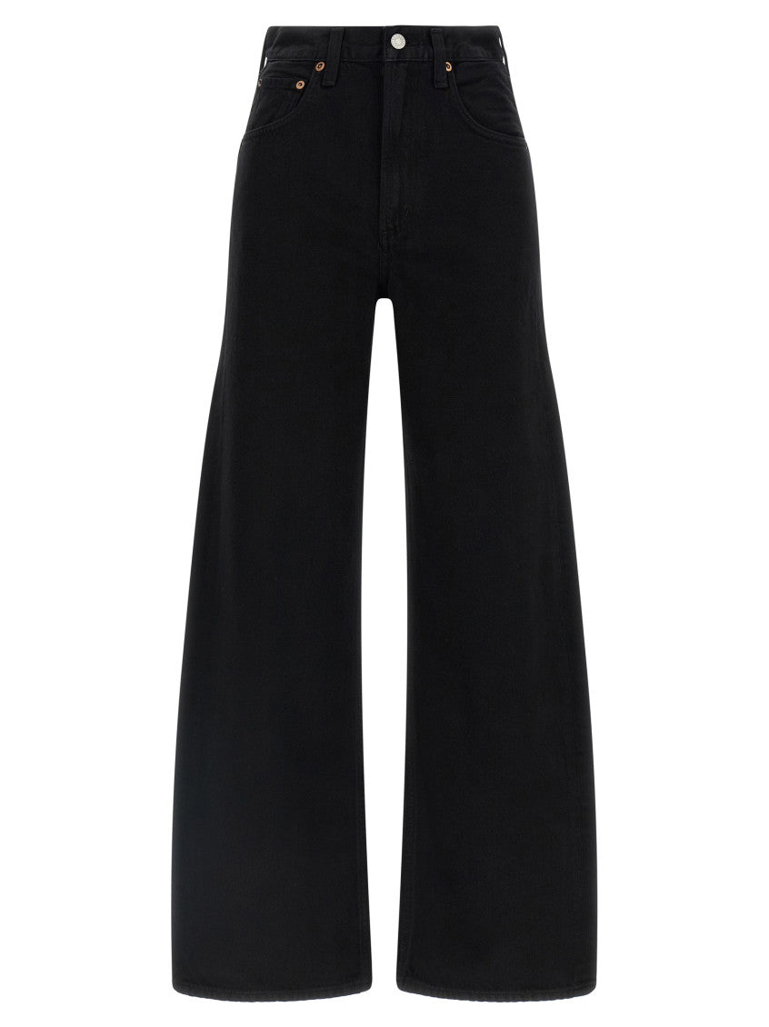 Black Relaxed Mid Rise Jeans 1