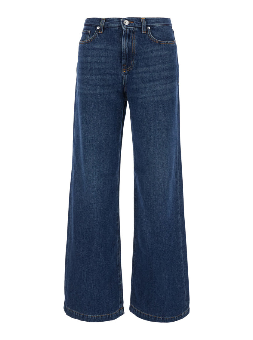 Dark Blue Regular High Rise Jeans 1