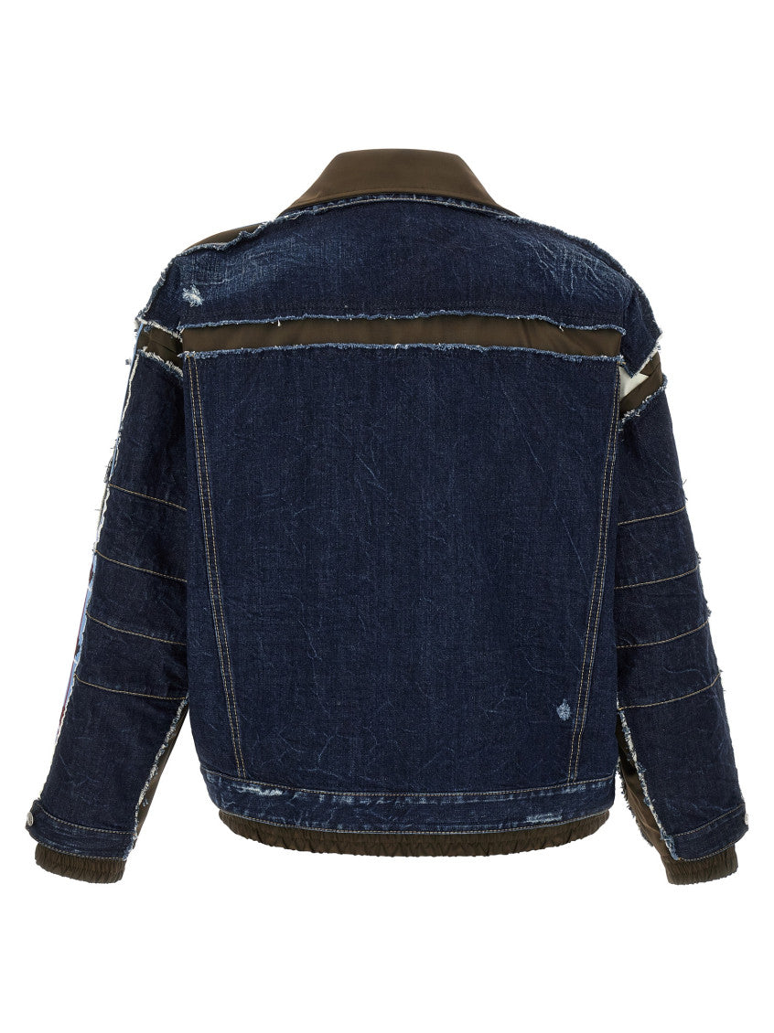 Blue Distressed Denim Jacket 2
