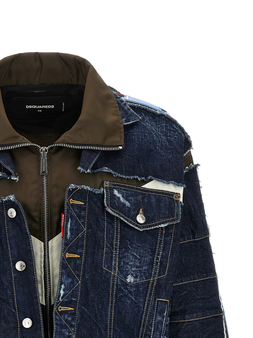 Blue Distressed Denim Jacket 3
