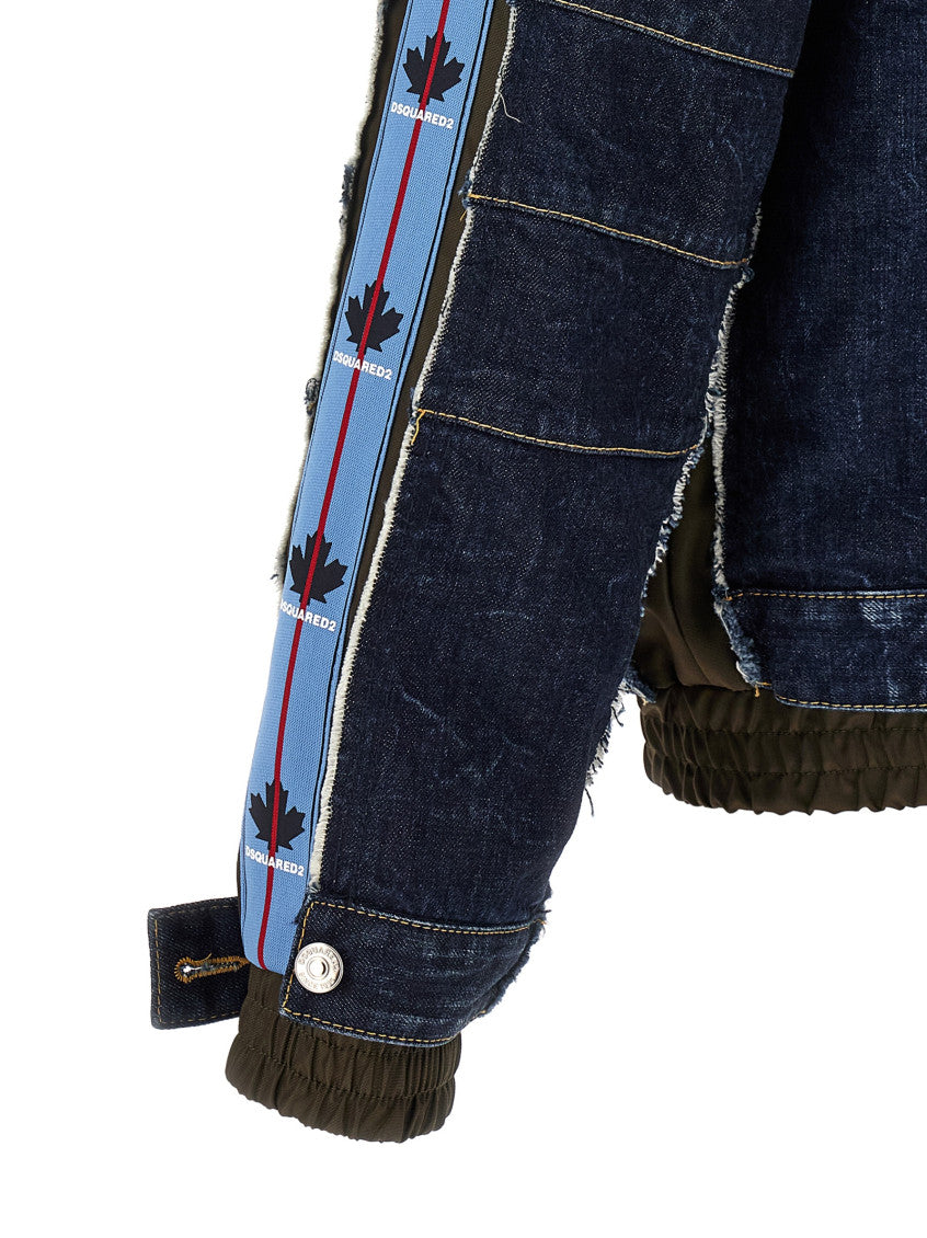 Blue Distressed Denim Jacket 4