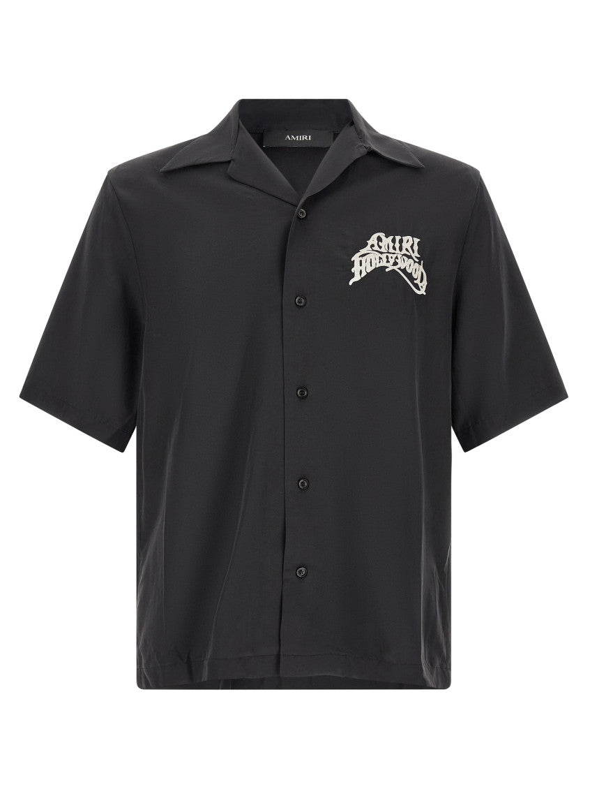 Black Embroidered Logo Shirt 1