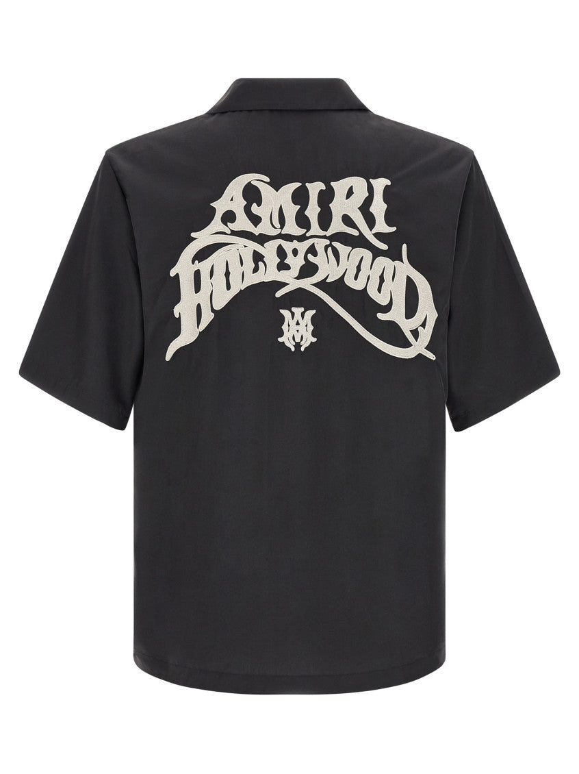 Black Embroidered Logo Shirt 2
