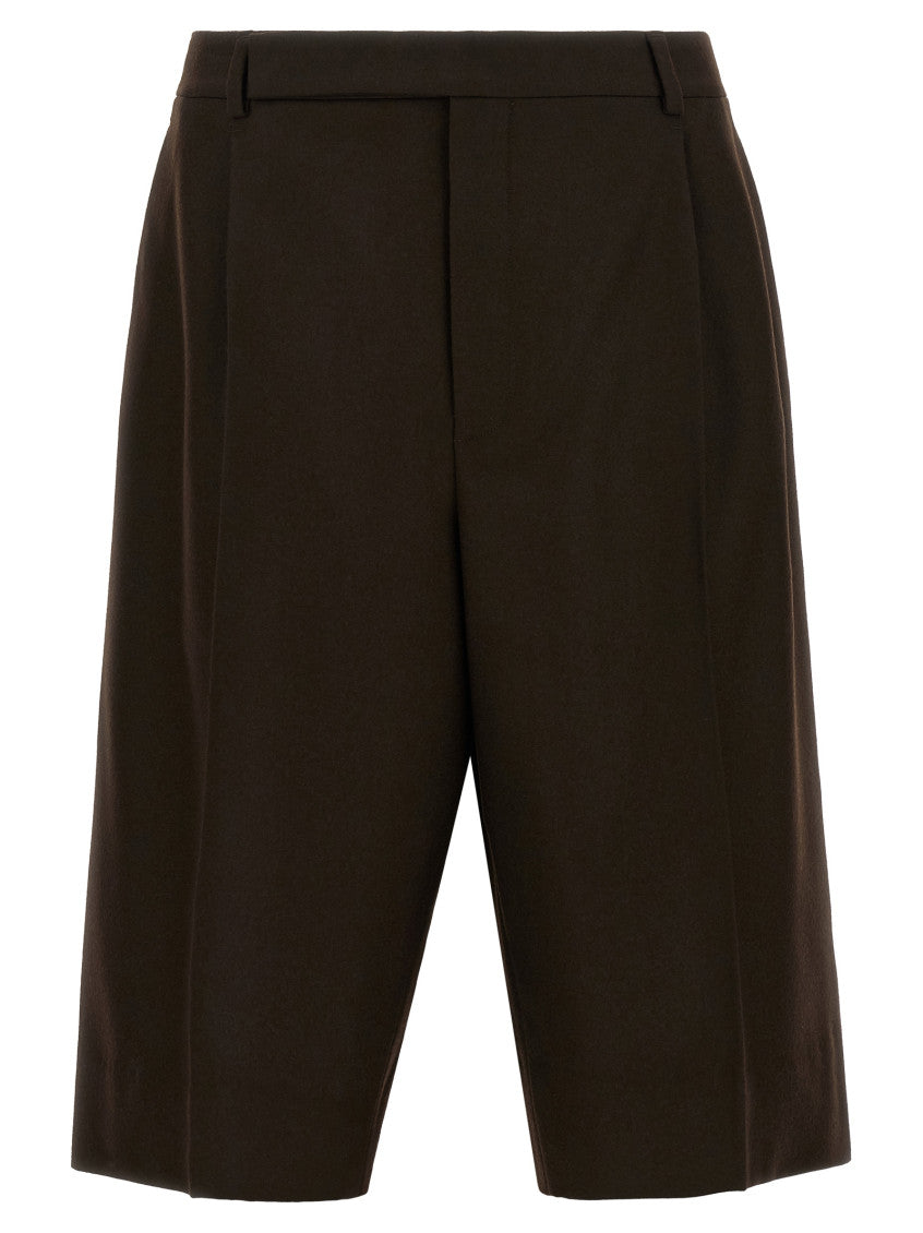 Dark Brown Solid Shorts 1