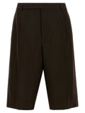 Dark Brown Solid Shorts 1