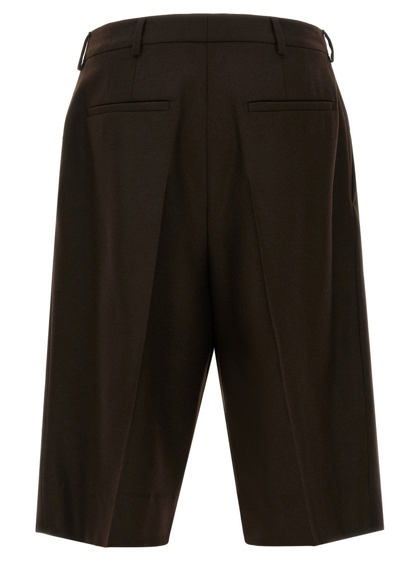 Dark Brown Solid Shorts 2