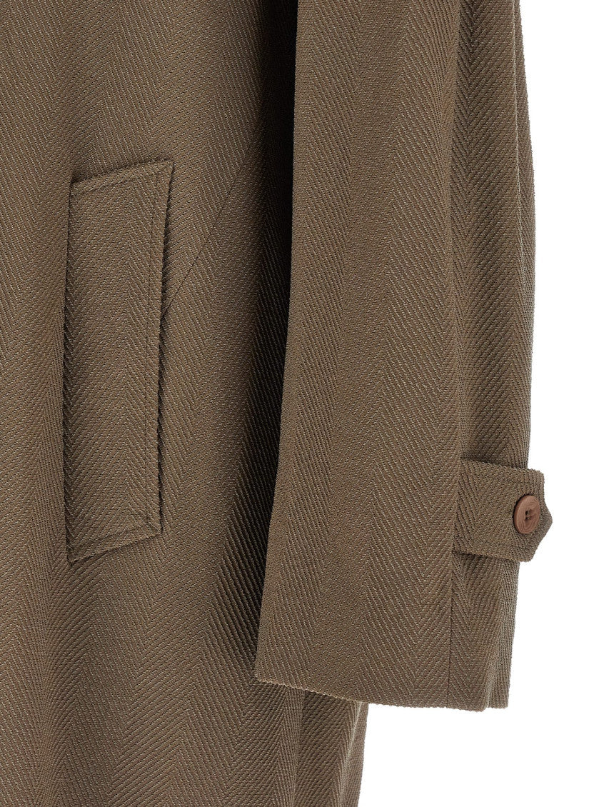 Beige Oversized Trench Coat 4