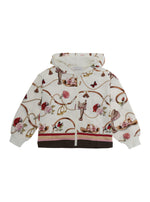 Girls Multicolor Printed Hoodie 1