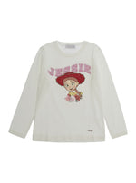 Girl White Graphic T-shirt 1