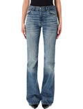 Blue Flared High Rise Jeans 1