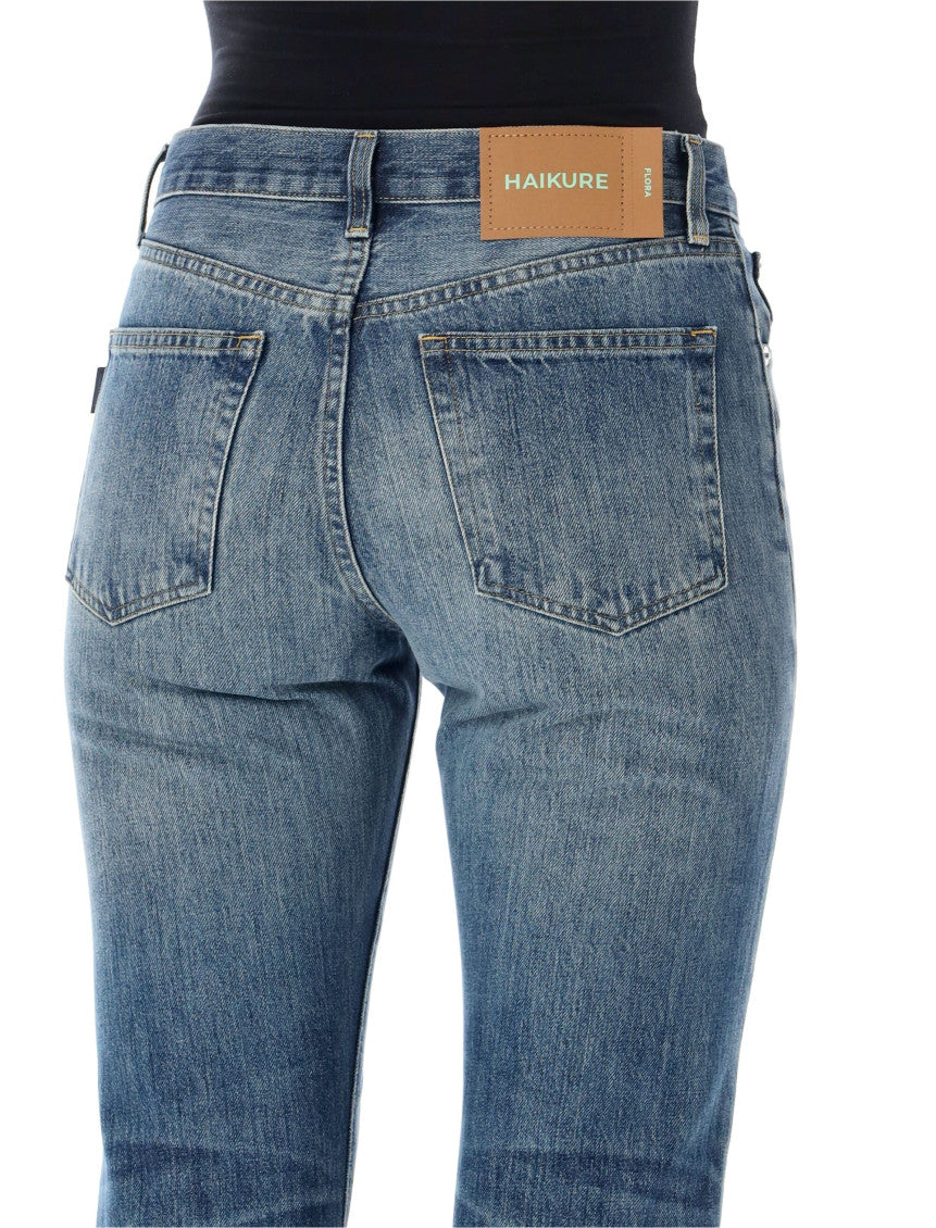Blue Flared High Rise Jeans 3