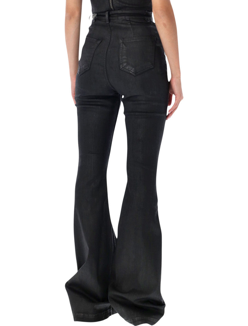 Black Flared High Rise Jeans 2