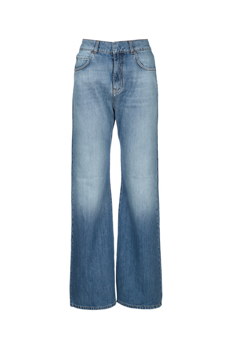 Blue Flared High Rise Jeans 1