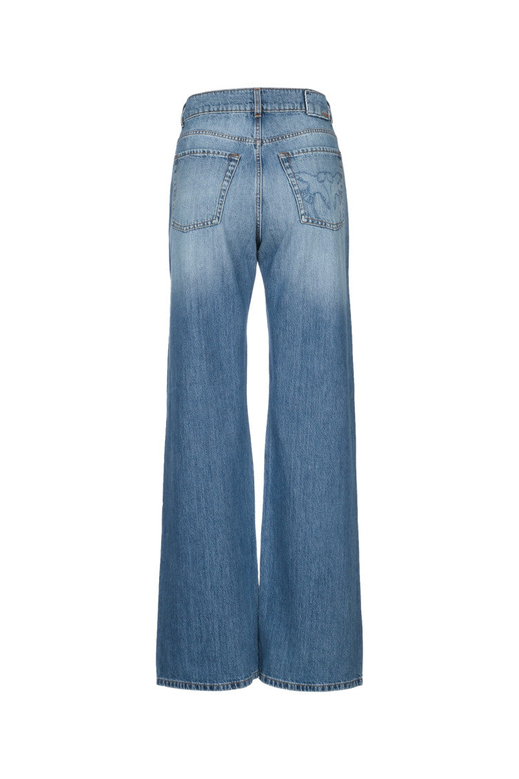 Blue Flared High Rise Jeans 2