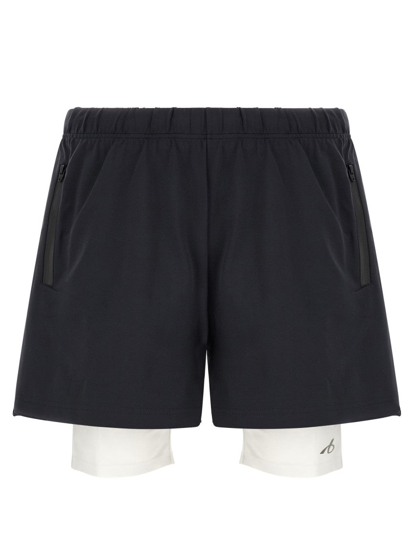 BlackWhite Elasticated Shorts 1