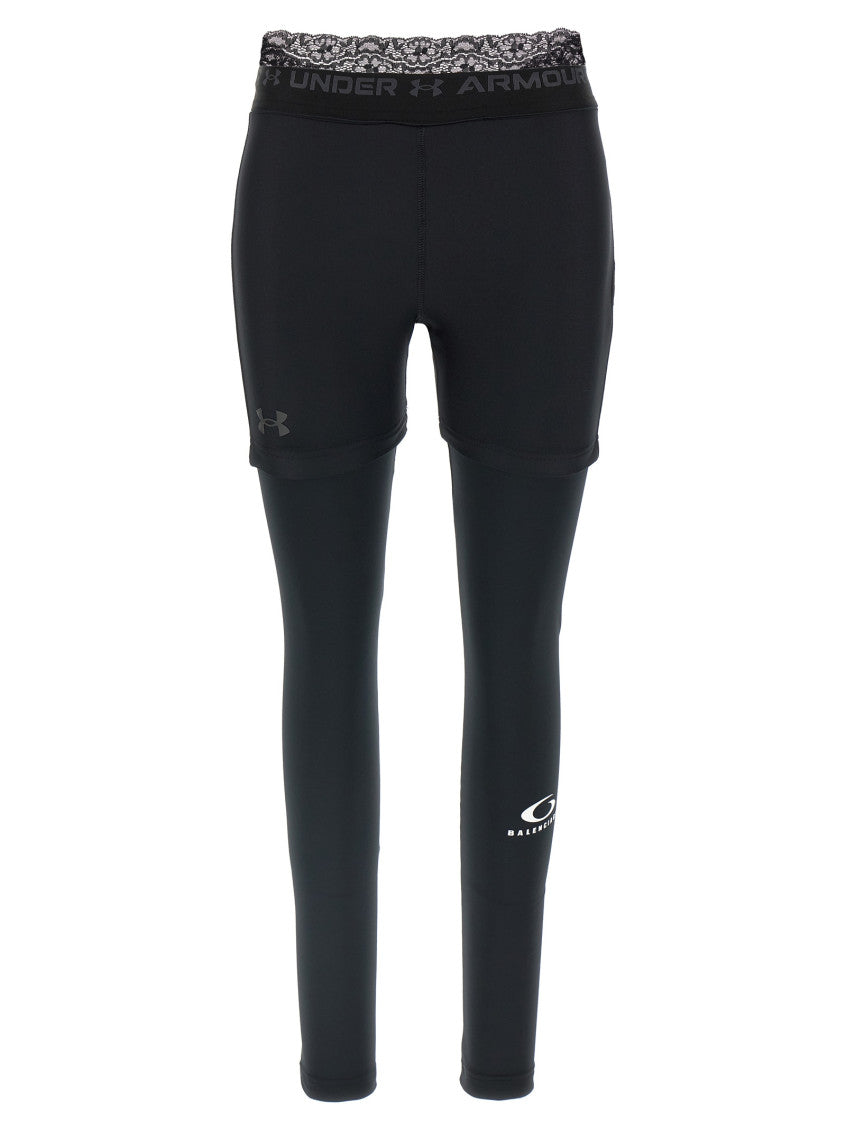 Black Slim Logo Leggings 1