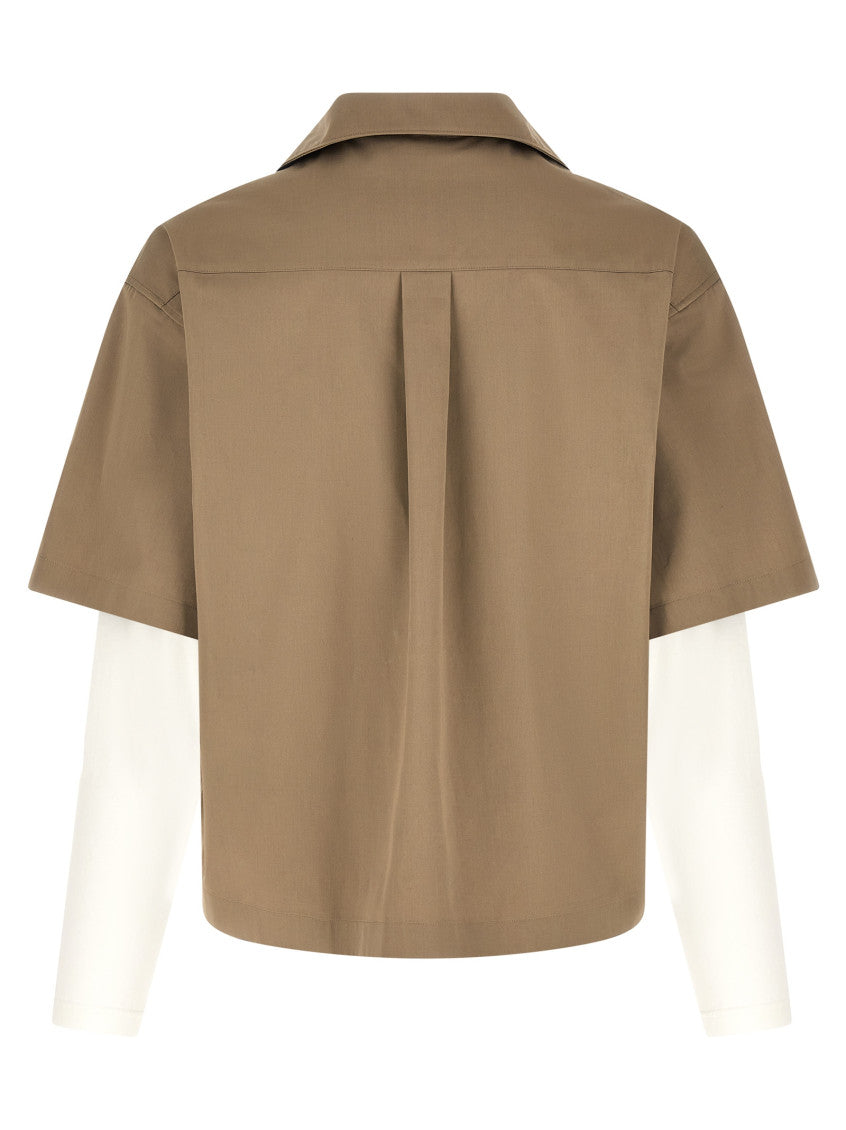 Beige Double Layer Shirt 2