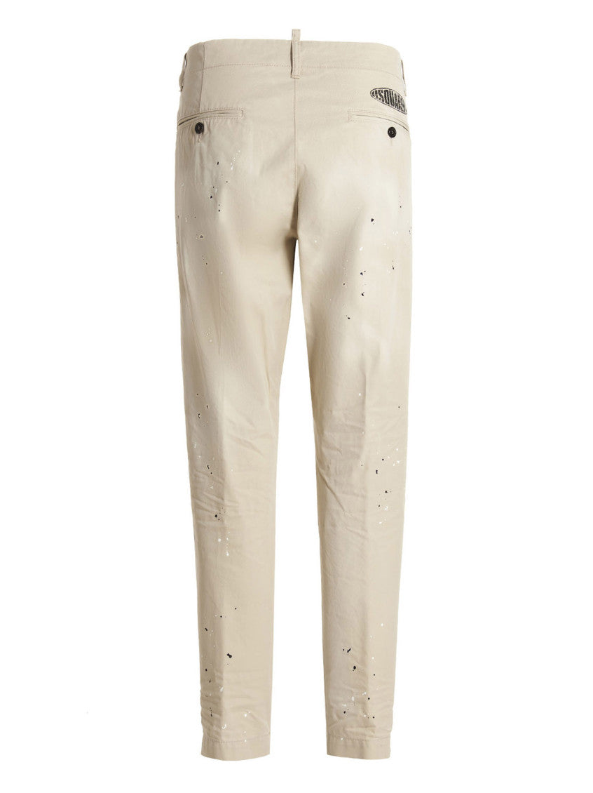 Beige Tapered Chino Pants 2