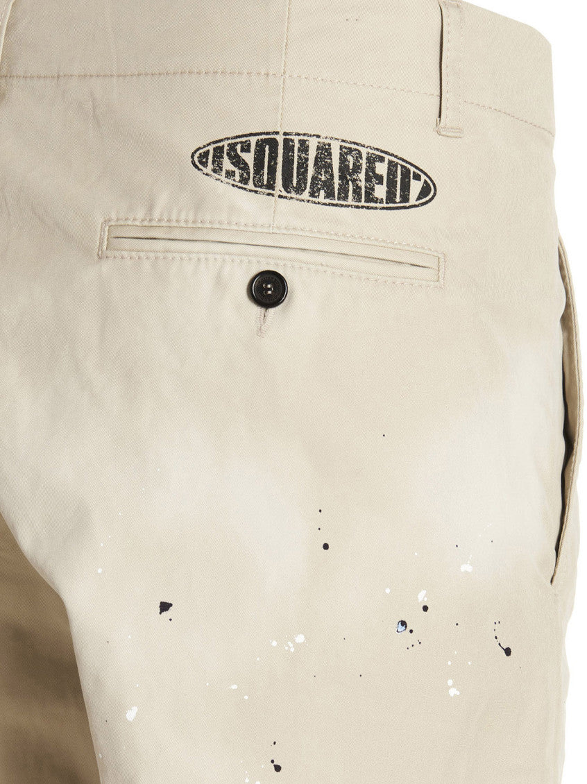 Beige Tapered Chino Pants 4