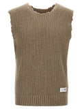 Beige Sleeveless Sweater 1