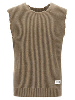 Beige Sleeveless Sweater 1