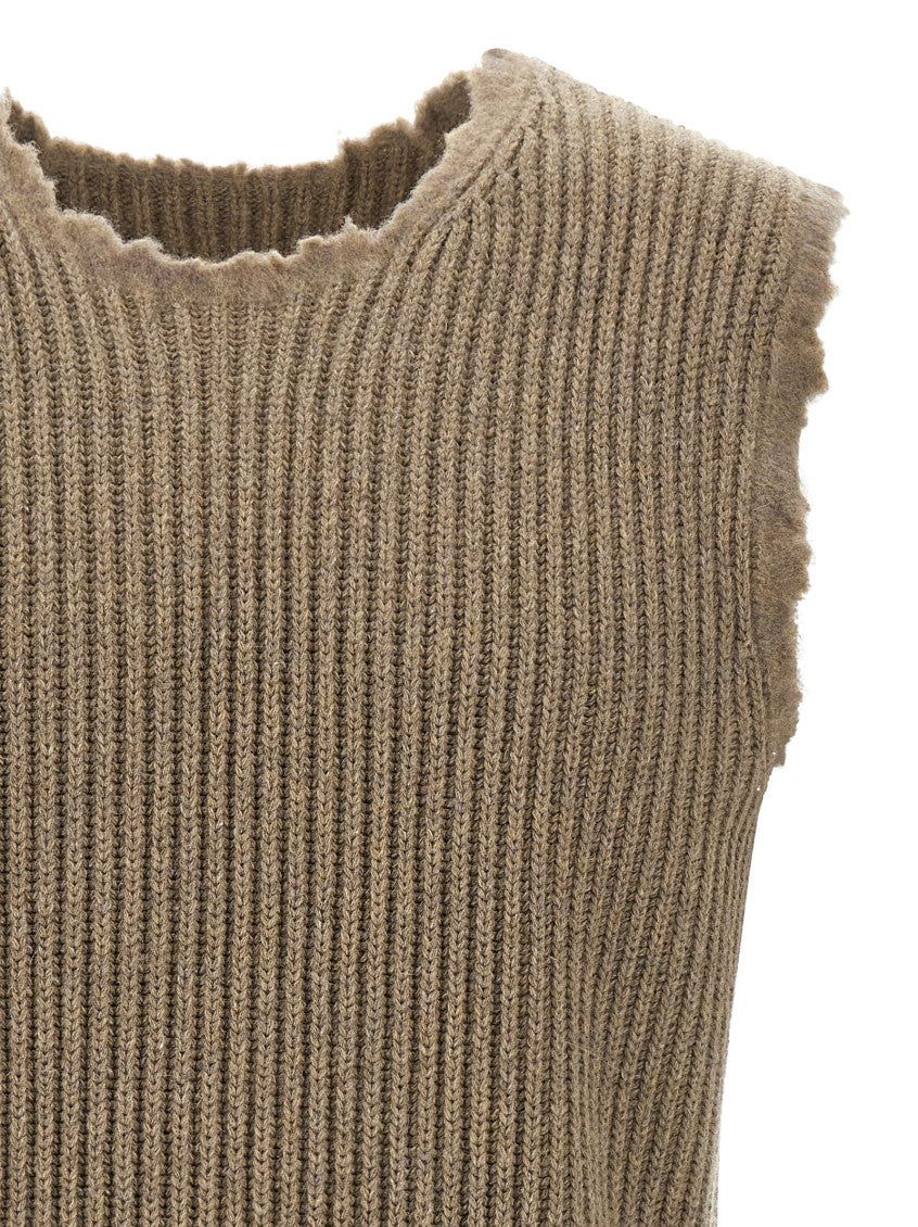 Beige Sleeveless Sweater 3