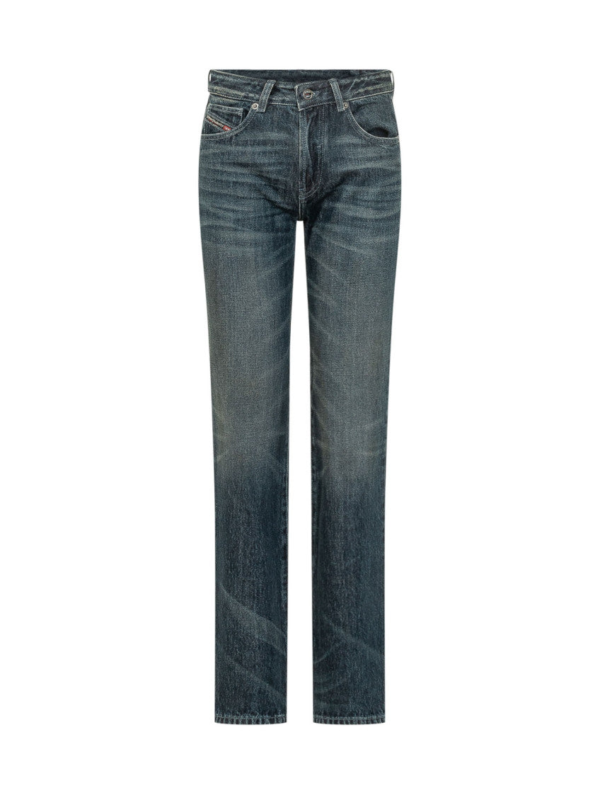 Blue Straight Mid Rise Jeans 1