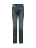 Blue Straight Mid Rise Jeans 1