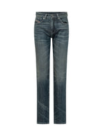 Blue Straight Mid Rise Jeans 1