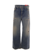 Blue Loose Low Rise Jeans 1