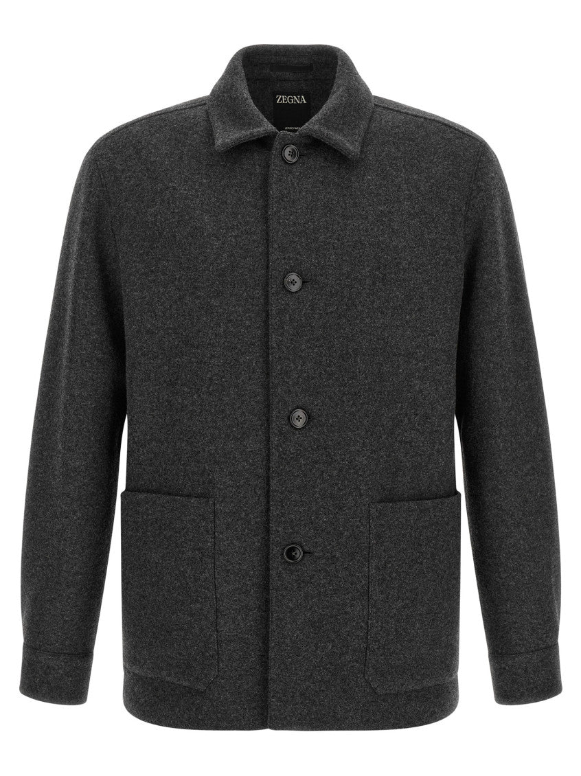 Grey Relaxed Overshirt 1