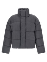Grey Quilted Down Jacket 1
