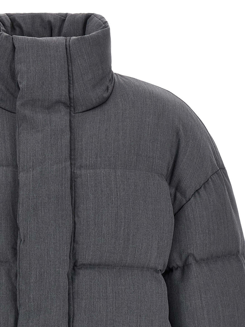Grey Quilted Down Jacket 3