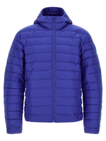 Blue Quilted Hood Jacket 1