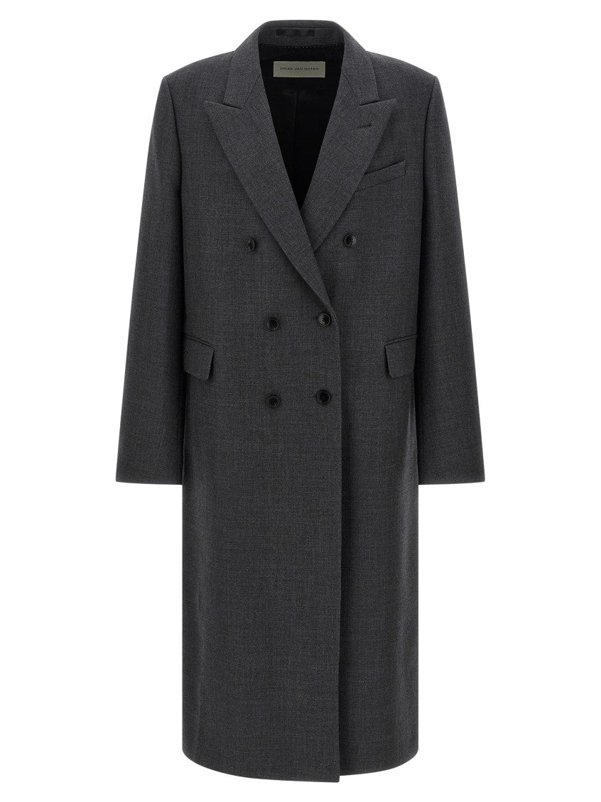 Dark Grey Double Breasted Coat 1