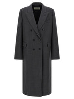 Dark Grey Double Breasted Coat 1