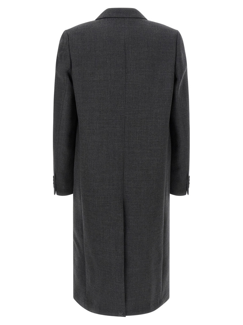 Dark Grey Double Breasted Coat 2