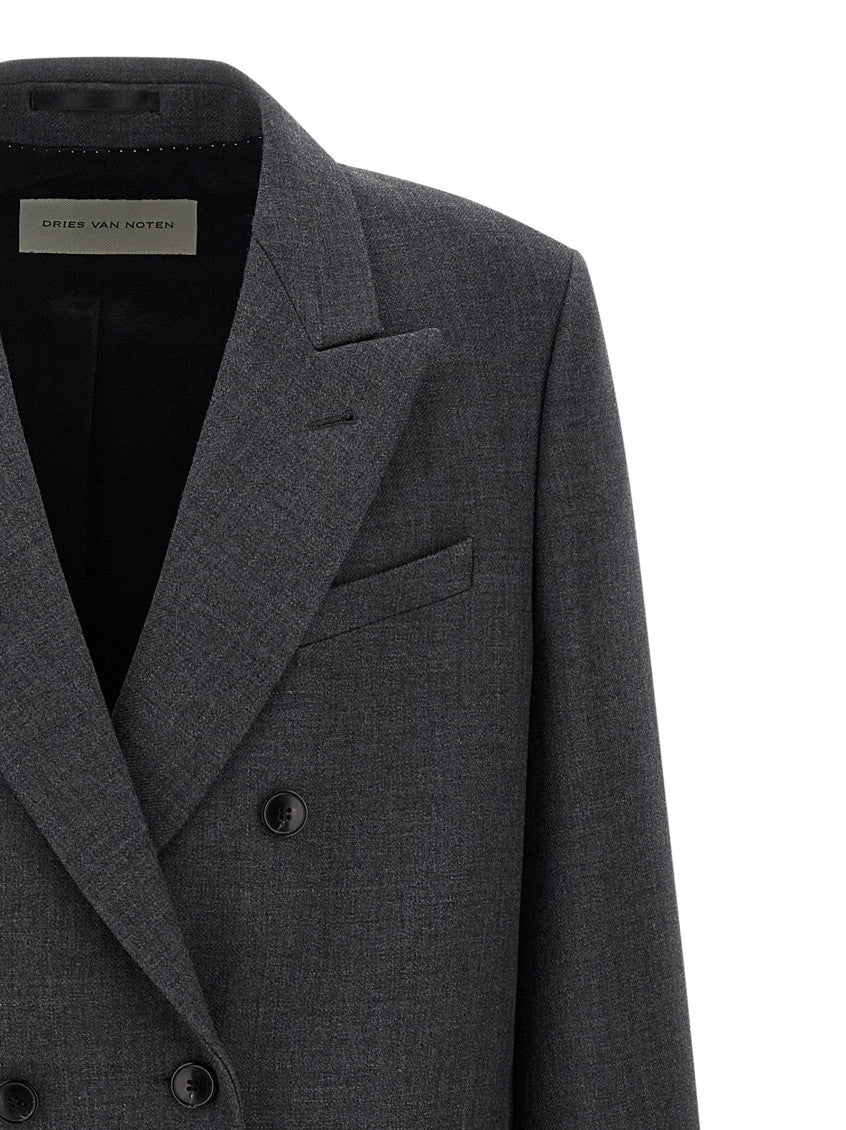 Dark Grey Double Breasted Coat 3