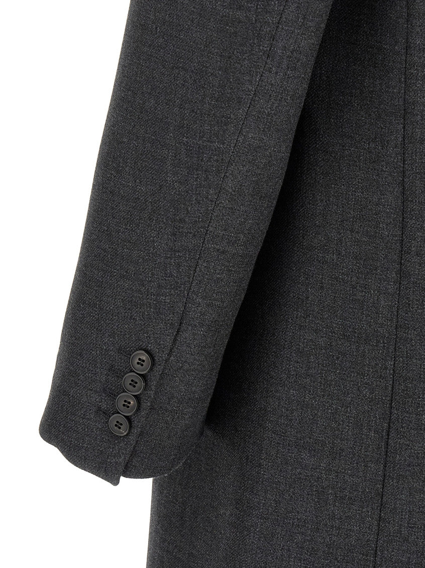 Dark Grey Double Breasted Coat 4