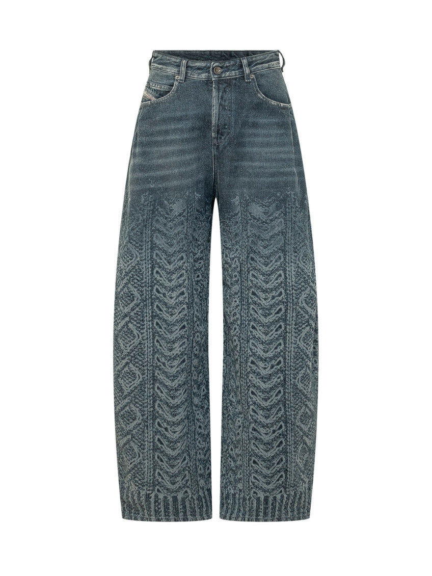 Blue Relaxed High Rise Jeans 1