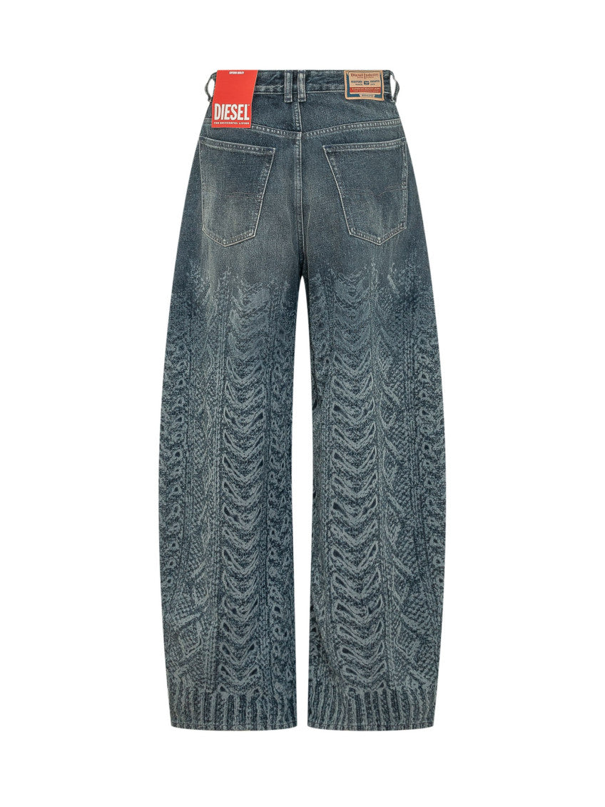 Blue Relaxed High Rise Jeans 2