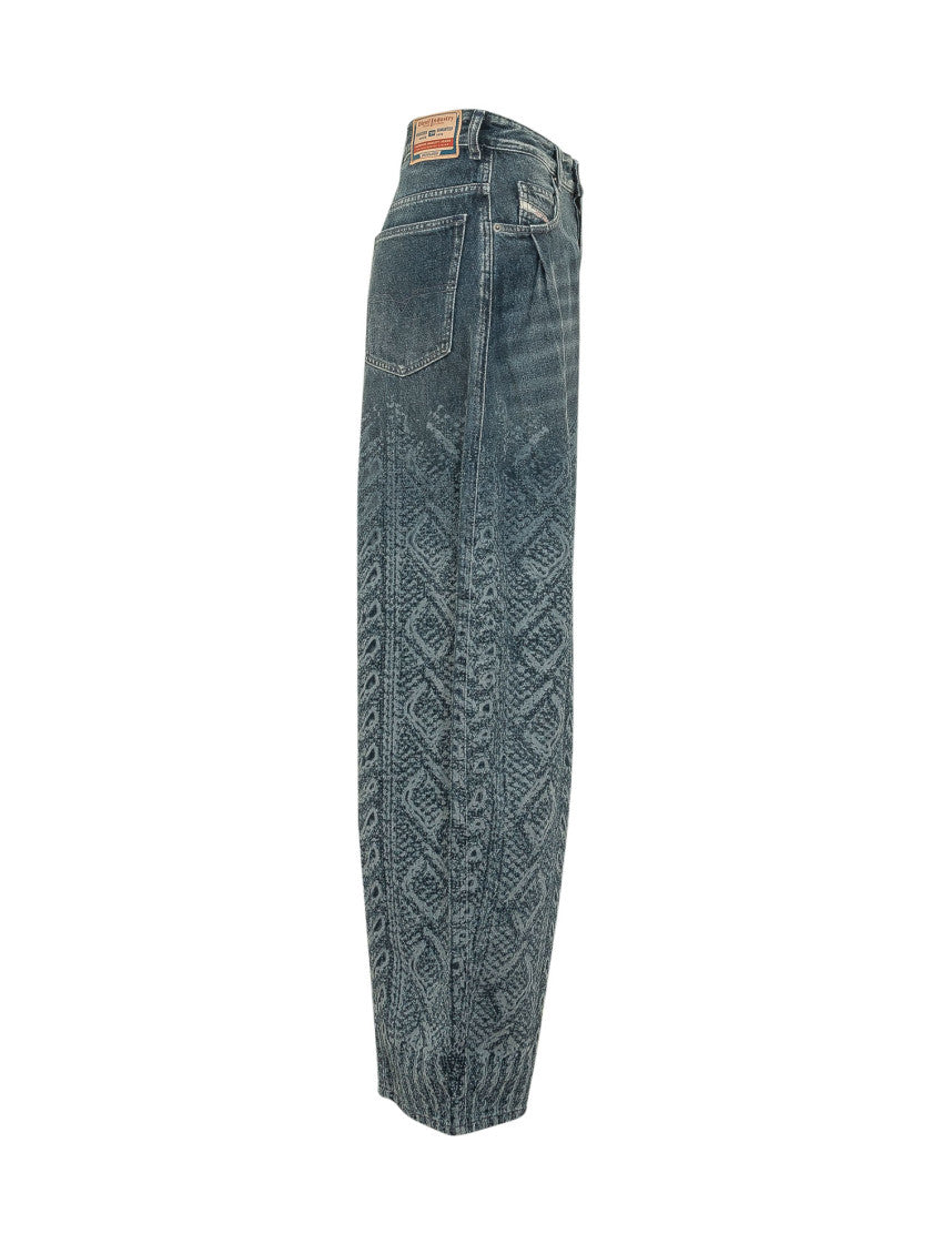 Blue Relaxed High Rise Jeans 3