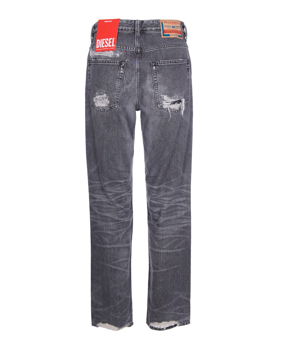 Black Loose Mid Rise Jeans 2