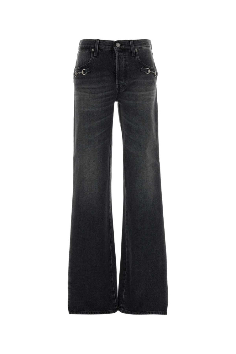 Black Bootcut Low Rise Jeans 1
