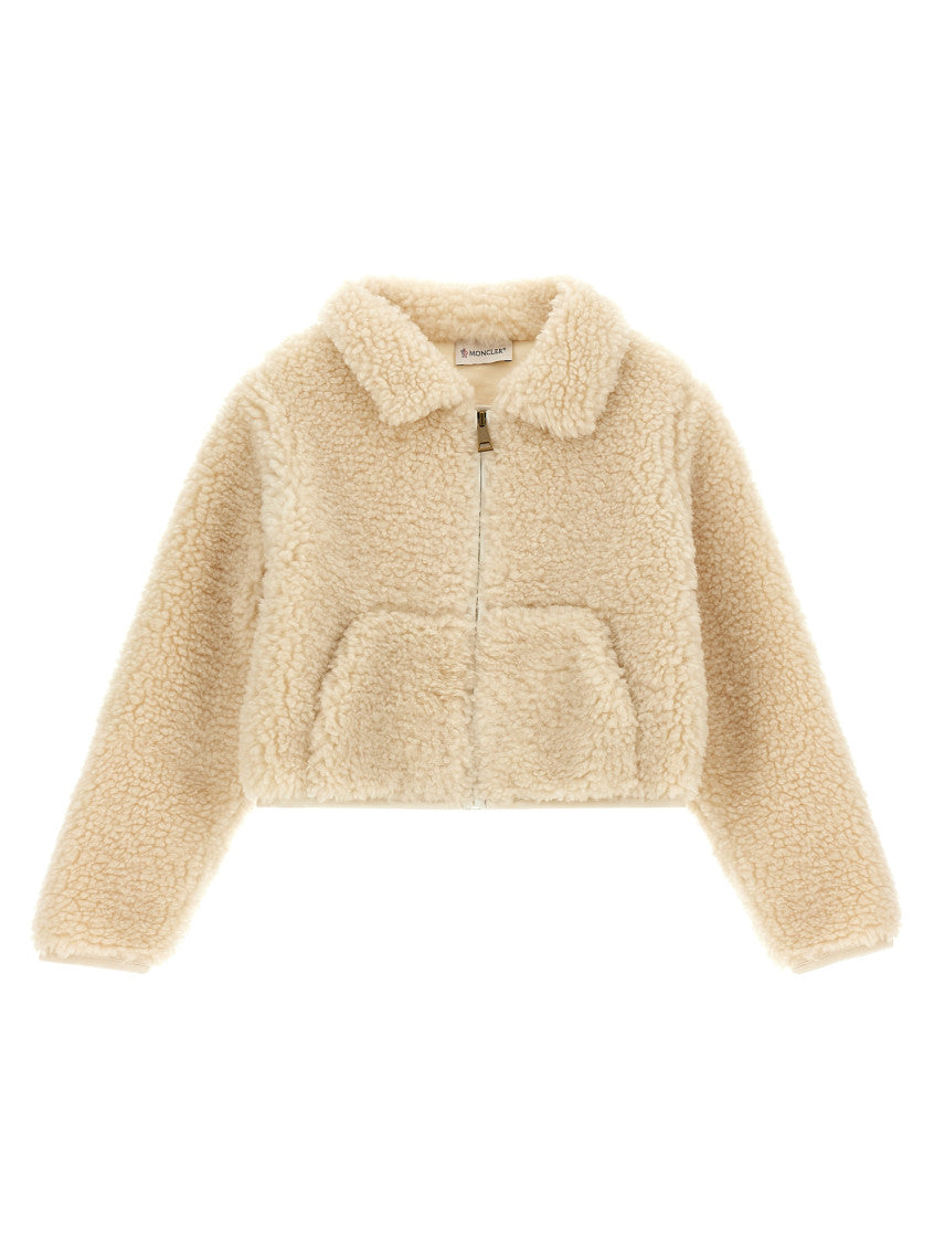Kids Beige Teddy Jacket 1
