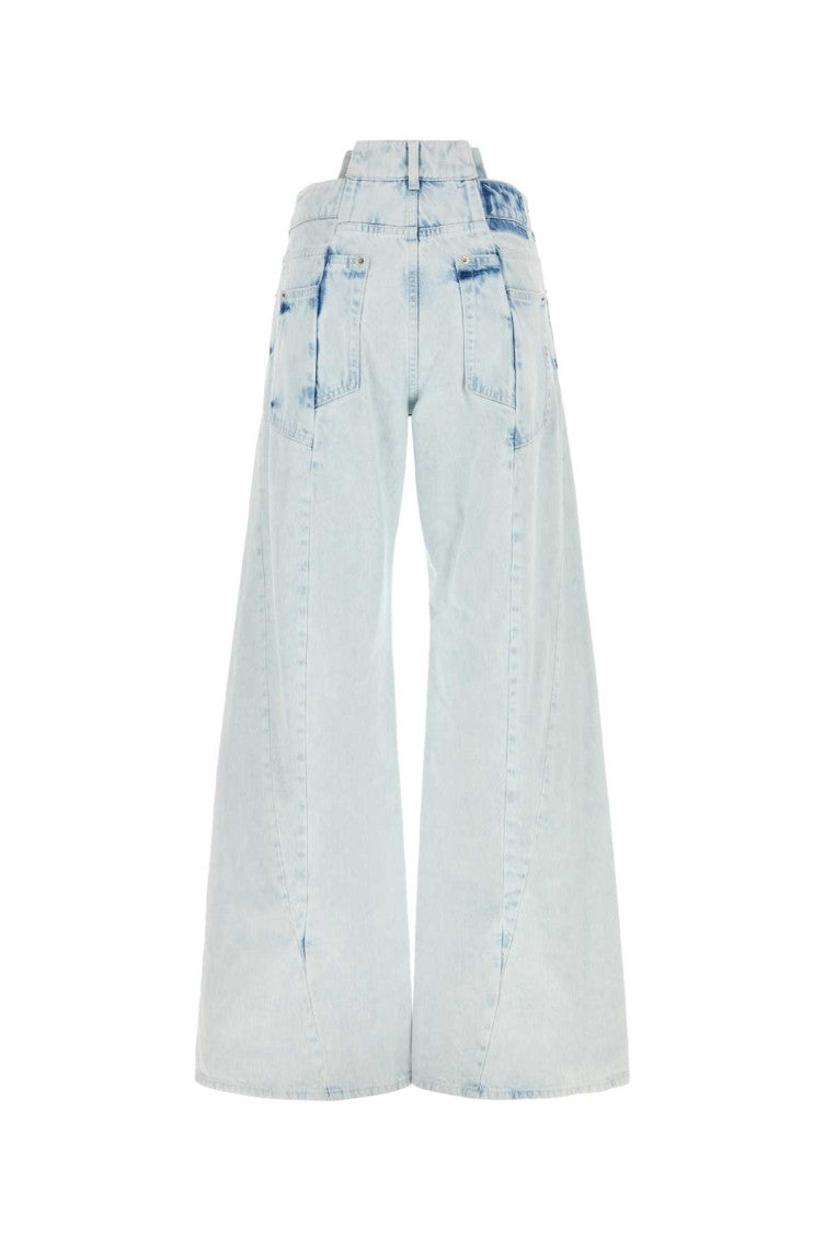 Light Blue Flared High Rise Jeans 2