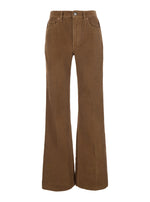 Dark Brown Flared High Rise Jeans 1