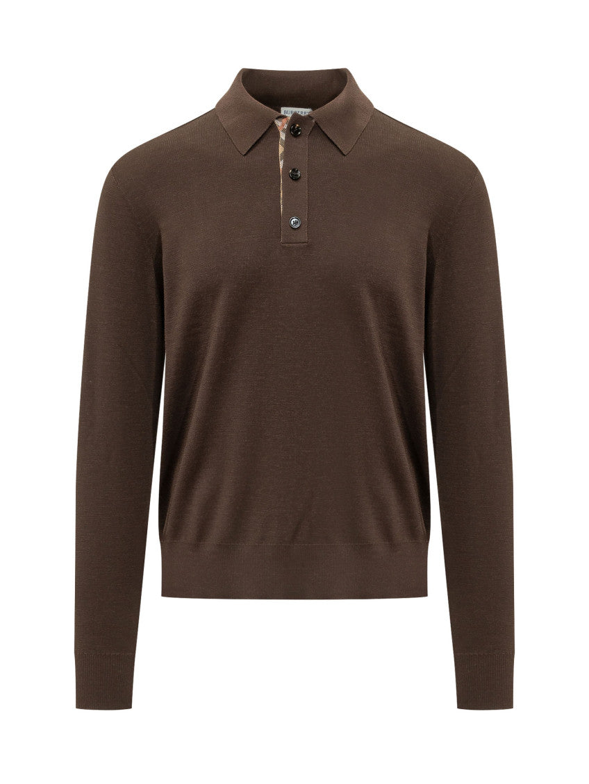 Brown Regular Polo Sweater 1